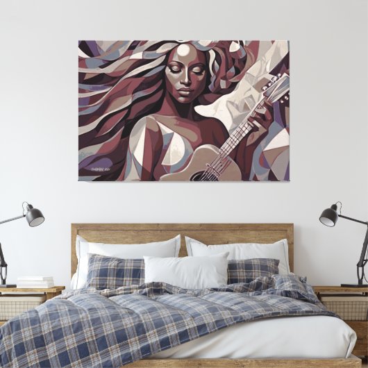 ABSTR_24-021, Kubismus Leinwanddruck (Insitu (Schlafzimmer))