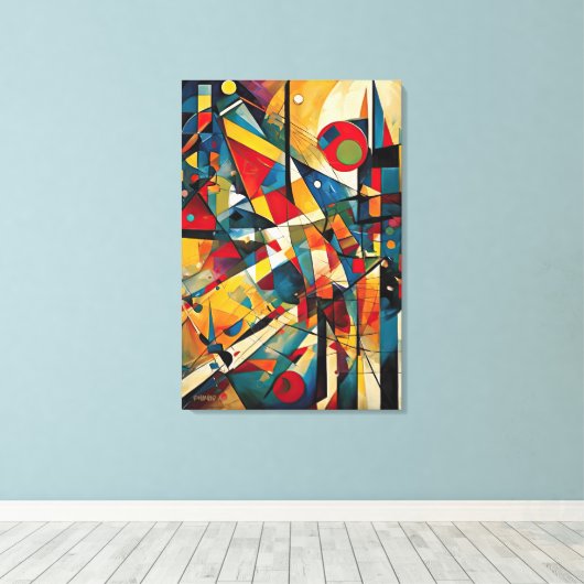 ABSTR_24-033, Geometrie, Kubismus Leinwanddruck (Insitu (Holzboden))