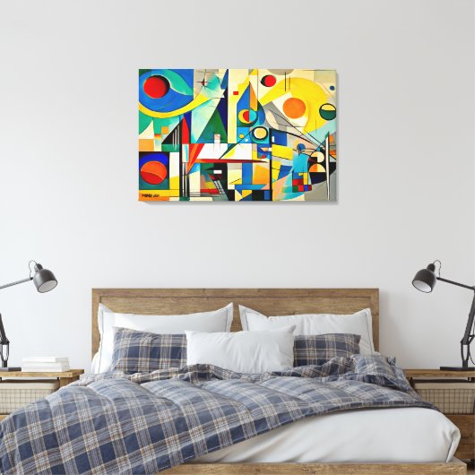 ABSTR_24-084, Abstrakte Galerie Art Leinwanddruck (Insitu (Schlafzimmer))