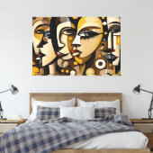 ABSTR_25-005 Abstrakte Galerie Kunst Leinwanddruck (Insitu (Schlafzimmer))