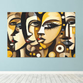 ABSTR_25-005 Abstrakte Galerie Kunst Leinwanddruck (Insitu (Holzboden))