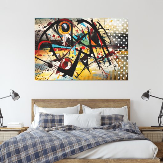 ABSTR_25-008 Abstrakt Art Canvas Print Leinwanddruck (Insitu (Schlafzimmer))