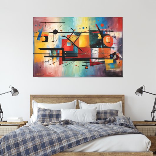ABSTR_25-011 Abstrakt Art Canvas Print Leinwanddruck (Insitu (Schlafzimmer))