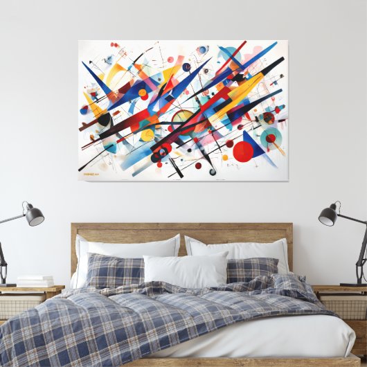 ABSTR_25-012 Abstrakt Art Canvas Print Leinwanddruck (Insitu (Schlafzimmer))