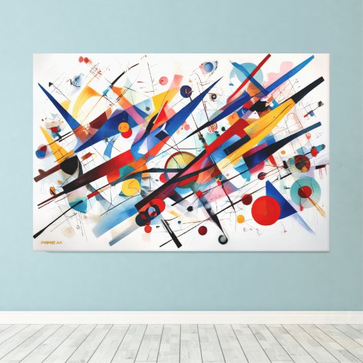 ABSTR_25-012 Abstrakt Art Canvas Print Leinwanddruck (Insitu (Holzboden))