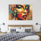 ABSTR_25-043 Abstrakt Art Canvas Print Leinwanddruck (Insitu (Schlafzimmer))