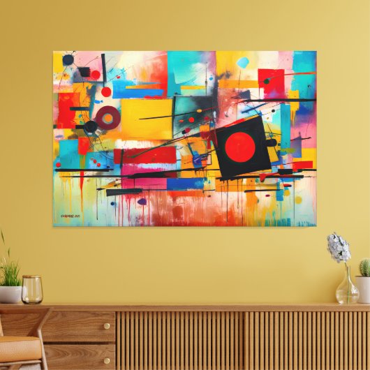 ABSTR_25-051 Abstrakt Art Canvas Print Leinwanddruck (Insitu (Wohnzimmer))