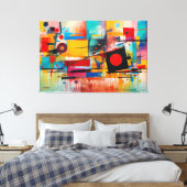 ABSTR_25-051 Abstrakt Art Canvas Print Leinwanddruck (Insitu (Schlafzimmer))