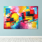 ABSTR_25-057 Abstrakt Art Canvas Print Leinwanddruck (Insitu (Holzboden))