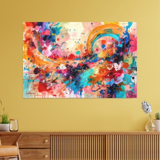 ABSTR_25-079 Abstrakt Art Canvas Print Leinwanddruck (Insitu (Wohnzimmer))