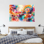 ABSTR_25-079 Abstrakt Art Canvas Print Leinwanddruck (Insitu (Schlafzimmer))