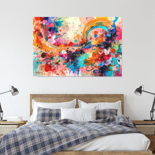 ABSTR_25-079 Abstrakt Art Canvas Print Leinwanddruck (Insitu (Schlafzimmer))