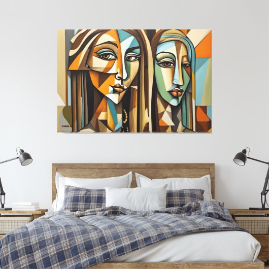 ABSTR_25-081 Abstrakt Art Canvas Print Leinwanddruck (Insitu (Schlafzimmer))