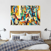 ABSTR_25-084 Abstrakt Art Canvas Print Leinwanddruck (Insitu (Schlafzimmer))