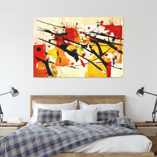 ABSTR_25-086 Abstrakt Art Canvas Print Leinwanddruck (Insitu (Schlafzimmer))