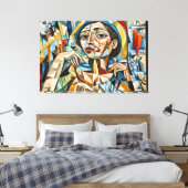 ABSTR_25-095 Abstrakt Art Canvas Print Leinwanddruck (Insitu (Schlafzimmer))