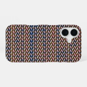 Abstrac zigzag waves geometric pattern design 1289 iPhone 16 hülle (Rückseite (Horizontal))