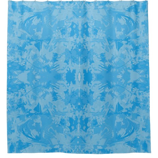 Abstrack Blue Exclusive Fashion Pattern Duschvorhang (Vorderseite)