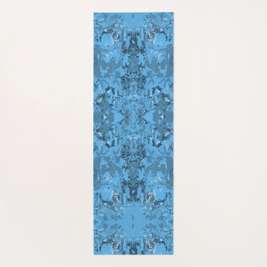 Abstrack Blue Exclusive Muster Yogamatte (Rückseite)