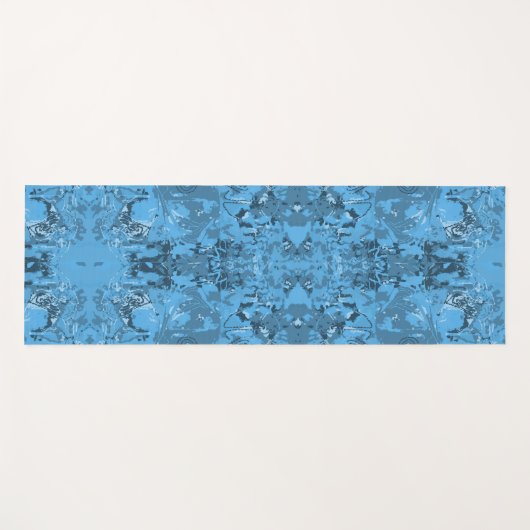 Abstrack Blue Exclusive Muster Yogamatte (Vorderseite (Horizontal))