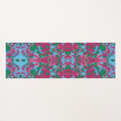 Abstrack Blue Pink Exklusives Muster Yogamatte (Rückseite (Horizontal))