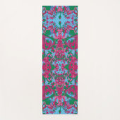 Abstrack Blue Pink Exklusives Muster Yogamatte (Vorderseite)