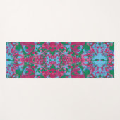 Abstrack Blue Pink Exklusives Muster Yogamatte (Vorderseite (Horizontal))