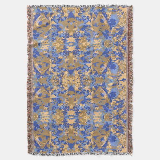 Abstrack Blue Yellow Exclusive Muster Decke (Vorderseite Vertikal)