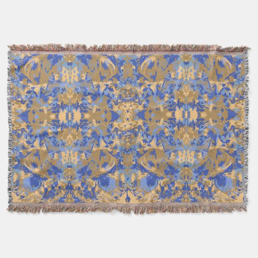 Abstrack Blue Yellow Exclusive Muster Decke (Vorderseite)