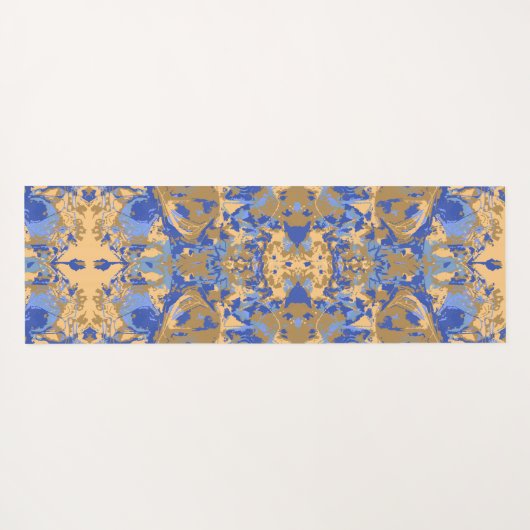 Abstrack Blue Yellow Exclusive Muster Yogamatte (Rückseite (Horizontal))