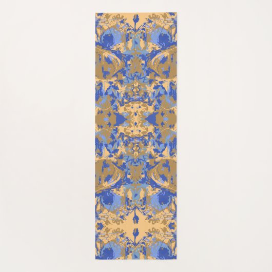 Abstrack Blue Yellow Exclusive Muster Yogamatte (Rückseite)