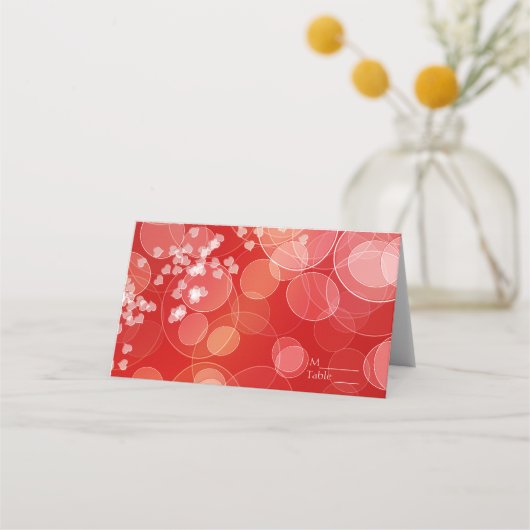 Abstrack Bokeh Liebe Textur Platzkarte (Vorderseite)