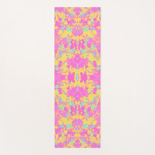 Abstrack Pink Exklusives Modedesign Yogamatte (Vorderseite)