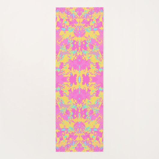 Abstrack Pink Exklusives Modedesign Yogamatte (Rückseite)