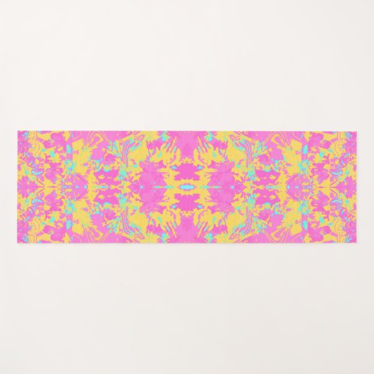 Abstrack Pink Exklusives Modedesign Yogamatte (Vorderseite (Horizontal))