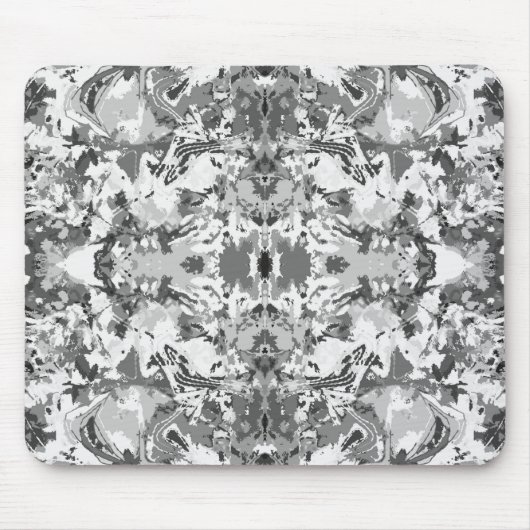 Abstrack Schwarz-Weiß Exklusiv Muster Mousepad (Vorne)