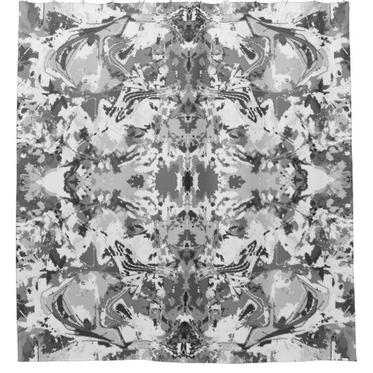 Abstrack Schwarz-Weiß exklusives Modedesign Duschvorhang (Vorderseite)
