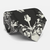 Abstrack Schwarz-Weiß exklusives Modedesign Krawatte (Gerollt)