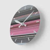 Abstract #1: Pink and grey Runde Wanduhr (Winkel)
