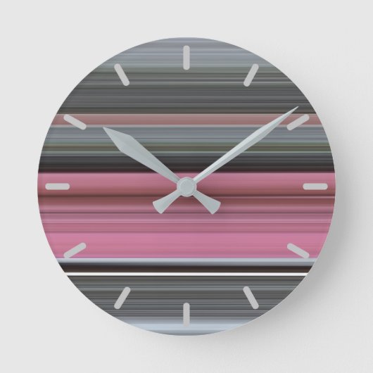 Abstract #1: Pink and grey Runde Wanduhr (Vorderseite)