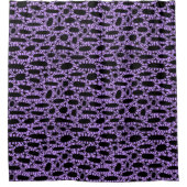 Abstract 250923 - Easter Purple on Black Duschvorhang (Vorderseite)