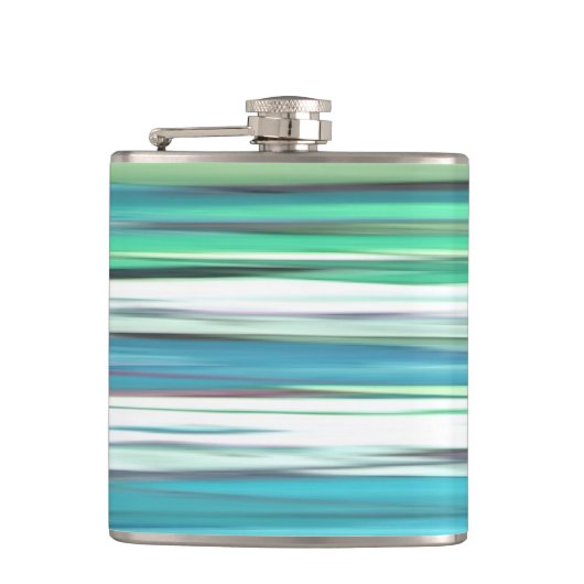 Abstract #2: Aqua blue blue blur Flachmann (Vorderseite)