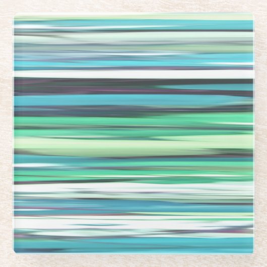 Abstract #2: Aqua blue blue blur Glasuntersetzer (Vorderseite)
