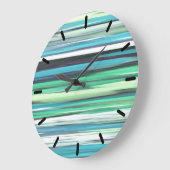 Abstract #2: Aqua blue blue blur Große Wanduhr (Winkel)