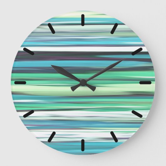 Abstract #2: Aqua blue blue blur Große Wanduhr (Vorderseite)