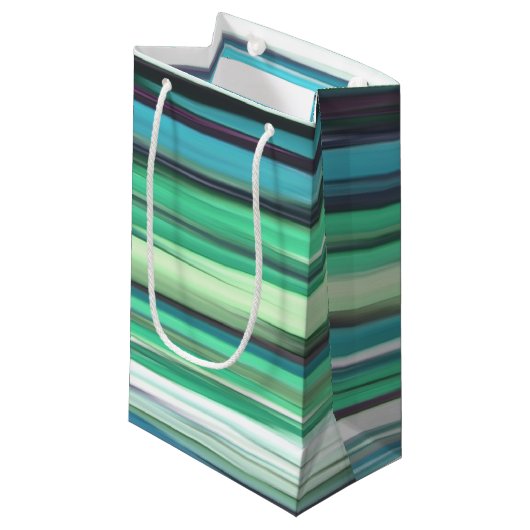 Abstract #2: Aqua blue blue blur Kleine Geschenktüte (Vorderseite Schrägansicht)