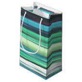 Abstract #2: Aqua blue blue blur Kleine Geschenktüte (Rückseite Schrägansicht)