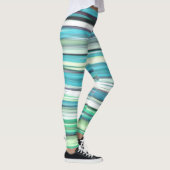 Abstract #2: Aqua blue blue blur Leggings (Rechts)