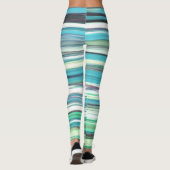 Abstract #2: Aqua blue blue blur Leggings (Rückseite)