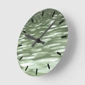 Abstract #3: Olive green blur Runde Wanduhr (Winkel)